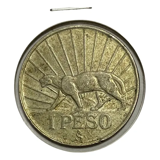 Moeda De Prata 1 Peso 1942 Uruguai