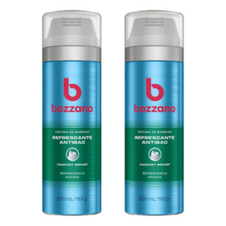 Espuma De Barbear Bozzano 200ml Refrescancia - Kit C/ 2un Espuma De Barbear Bozzano 200ml Refrescancia - Kit C/ 2un
