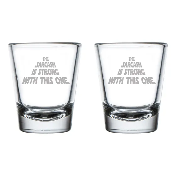2 Vaso Chupito 1.75 Onza Sarcasmo Fuerte Este