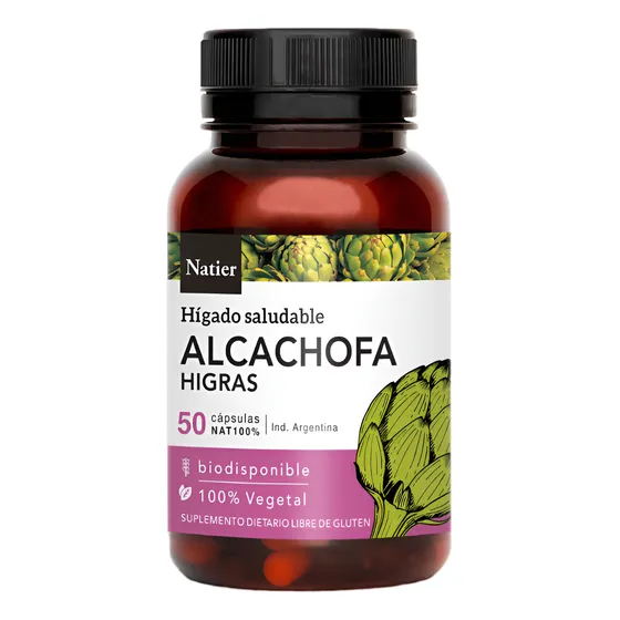 Natier Alcachofa Disminuye Hígado Graso Colesterol 50cap