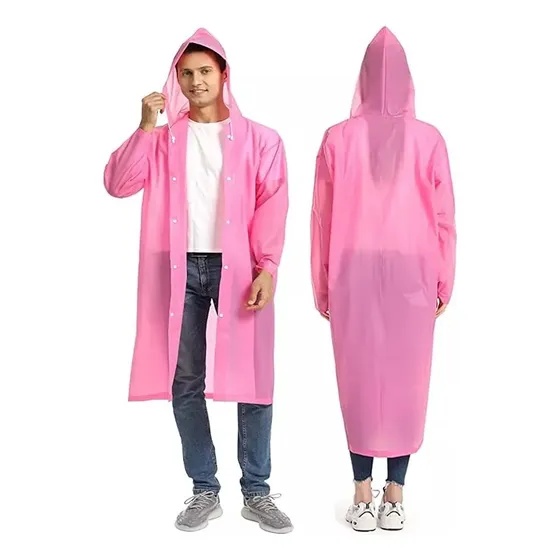 2 Pcs Capa Impermeable Portátil Para Lluvia Tipo Gabardina
