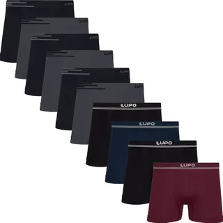 Kit 10 Cueca Boxer Lupo Box Microfibra S Costura Lupo Adulto Kit 10 Cueca Boxer Lupo Box Microfibra S Costura Lupo Adulto