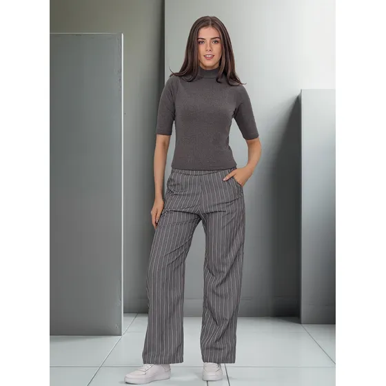 Pantalones Palazzo Rayados Uriel Para Mujer - Marca Nano