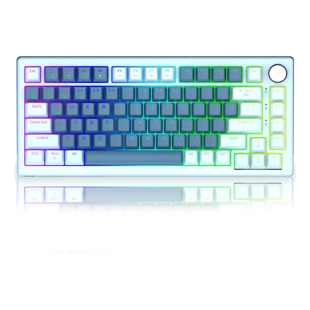 Fg75 Teclado Gamer Inalámbrico Con Bluetooth Y Led Hot Swap