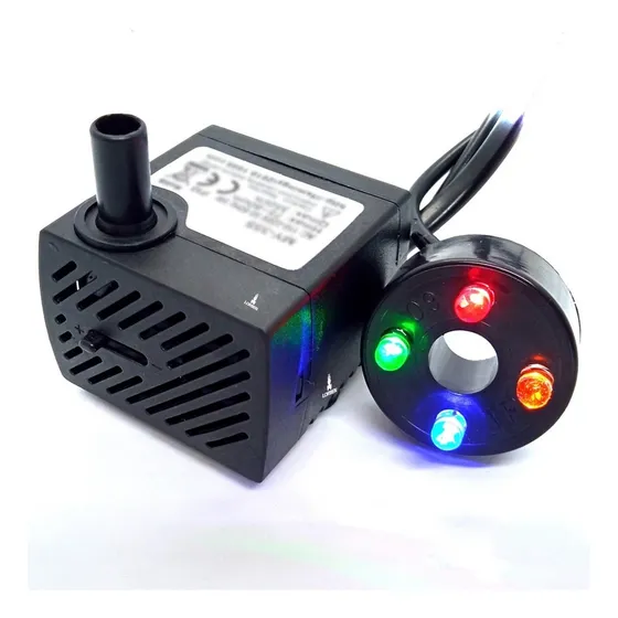 Bomba Submersa Lorben 3W com Luz LED Colorida - Fonte Decorativa, Aquários e Bebedouros, IP-X8, 127/220V