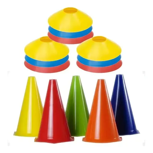 Zx Cono De Entrenamiento De Fútbol 10 Piezas Pp Amarillo