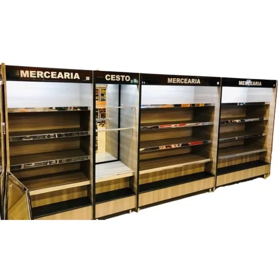 Kit Com 3 Balcões Para Mercearia 1,50 E 1 Balcão Cesto 0,70
