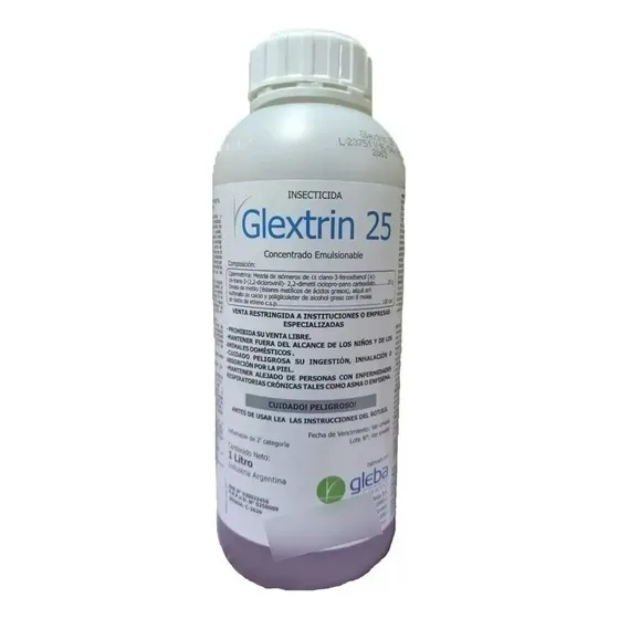 Insecticida Cipermetrina Gleba Glextrin 25 Ciper 1 Lt