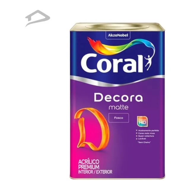 Tinta Coral Decora Matte Premium Acrílico Fosco Cores 18 Lt