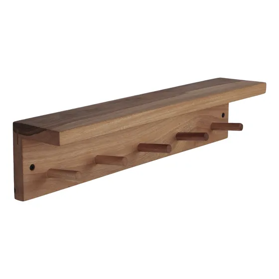 Perchero Con Estante De Madera  Peteribi 50 Cm