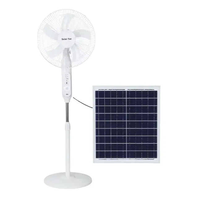 Ventilador Abanico Solar Recargable 12w Larga Duración