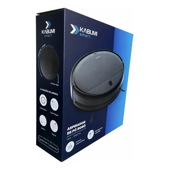 Robô Aspirador De Pó, Kabum! Bivolt, Passa Pano, Mod Kbsf007