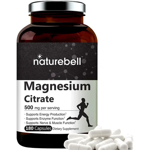 Citrato De Magnesio Naturabell 500mg 180ct Sabor Sin Sabor
