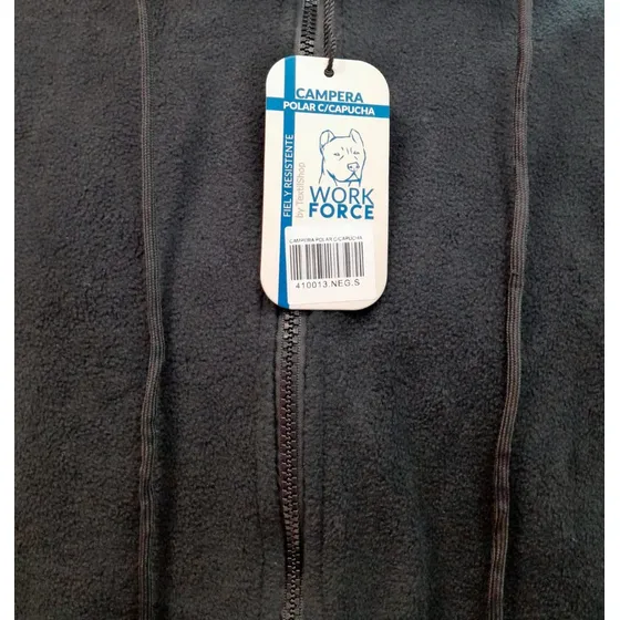Campera Polar Abrigo Con Capucha Azul Y Negro Unisex