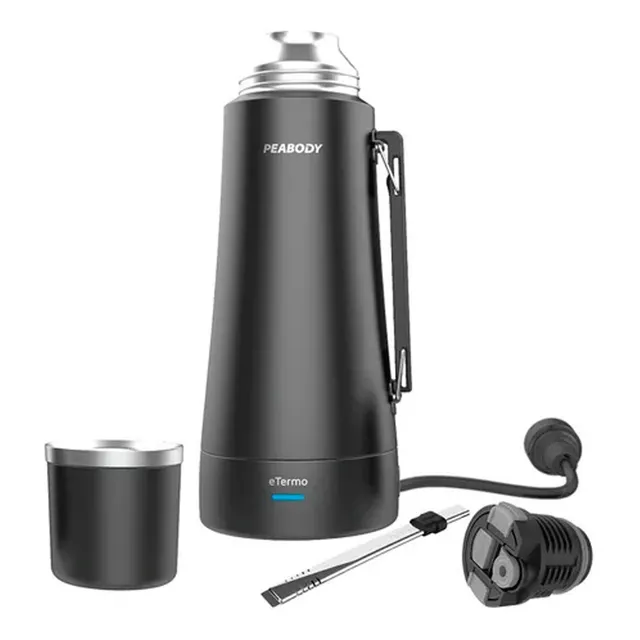 TERMO ELECTRICO PEABODY ET1001N E-TERMO 1L MATE BOMBILLA P1 COLOR NEGRO