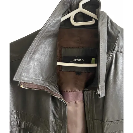 Chaqueta De Cuero Urban Rori Talla L Caballero Color Marrón