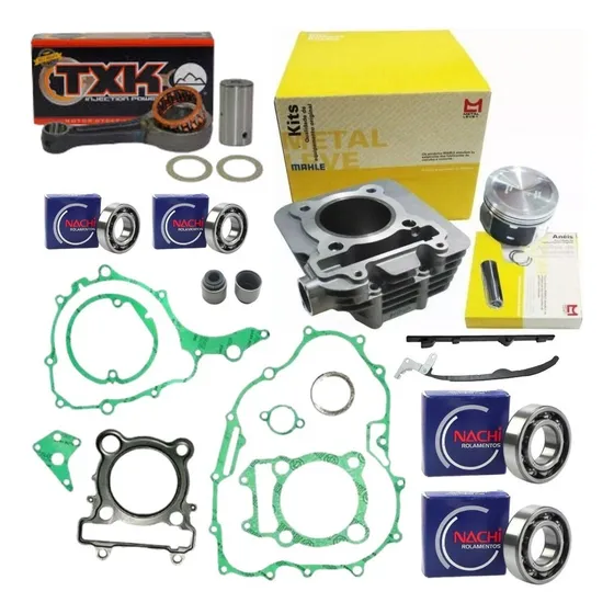 Kit Cilindro Motor Fazer 250 Lander Biela Txk Rolamentos