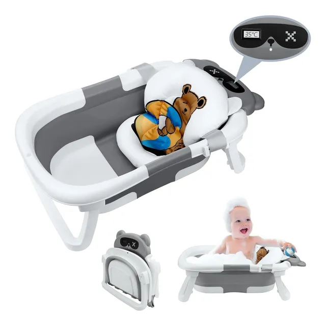 Bañera Plegable Portátil Multiuso Cesta Con Drenaje Bebes