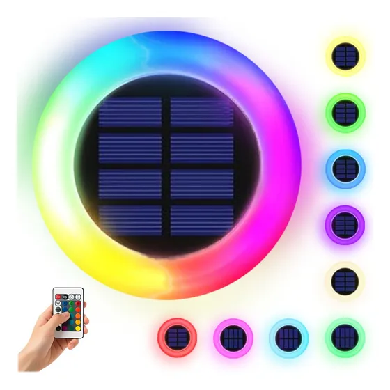 Lámpara Solar Flota Para Alberca Led 16color Lampara Alberca