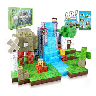 Juguete Bloques De Construcción Magnéticos Minecraft 192pzas Juguete Bloques De Construcción Magnéticos Minecraft 192pzas