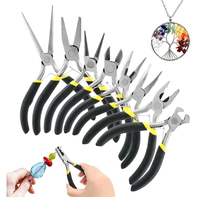 Kit 8 Alicates Para Bijuteria Profissional De Artesanato