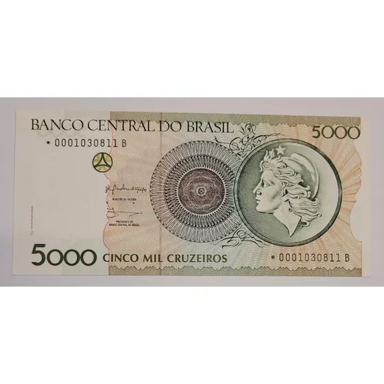 C222a Nota Antiga De 5.000 Mil Cruzeiros Rara Com * Fe