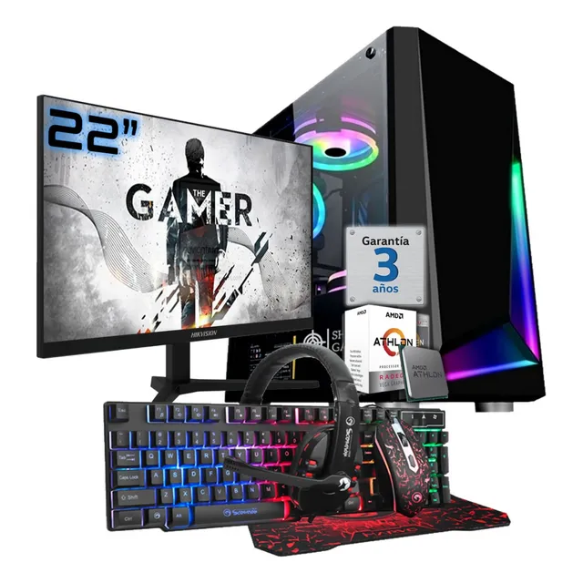 Pc Gamer Amd Athlon 3000g Ram 16gb 1tb Monitor 22 Fhd 100hz