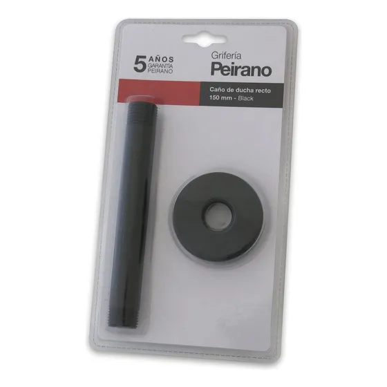 Caño De Ducha Recto Para Techo 150mm Color Negro Acabado Mate A1452n Peirano Brazo Vertical Black Negra