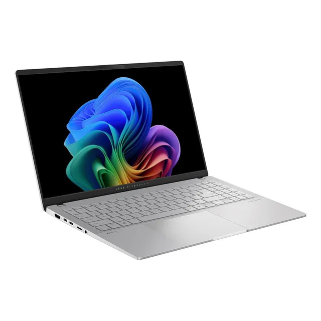 Computadora portátil Asus Vivobook S15 S5507qad-PS99, 15,6" OLED, 120 Hz, procesador Snapdragon X Elite X1e-78-100, 32 GB RAM, 1 TB SSD, Windows 11 Home, color Cool Silver.