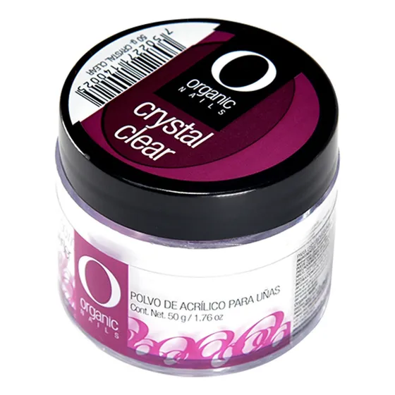 Polvo Acrílico Uñas Crystal Clear 50g By Organic Nails