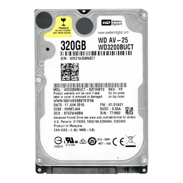 Disco Duro Wd Scorpio 320 Gb Plateado