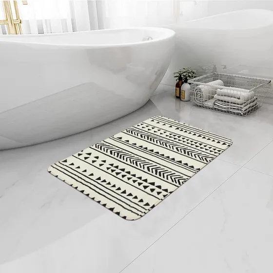 Lukinbox Alfombra Baño Bohemia Antideslizante Diseño Tribal