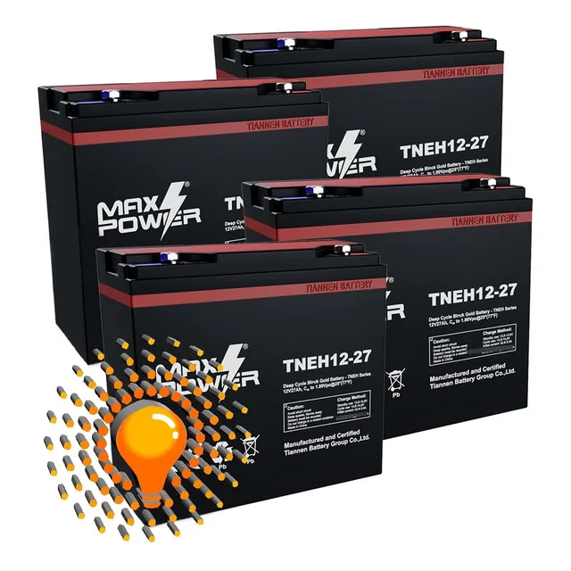 Batería Vrla Gel  12v 27ah Maxpower/motos Electricas Pack X4