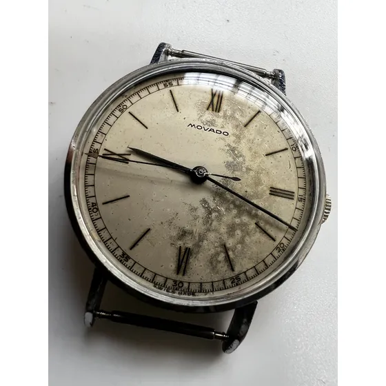 Reloj Movado De Cuerda 15 Joyas Cal 75 Acero Antiguo Vintage