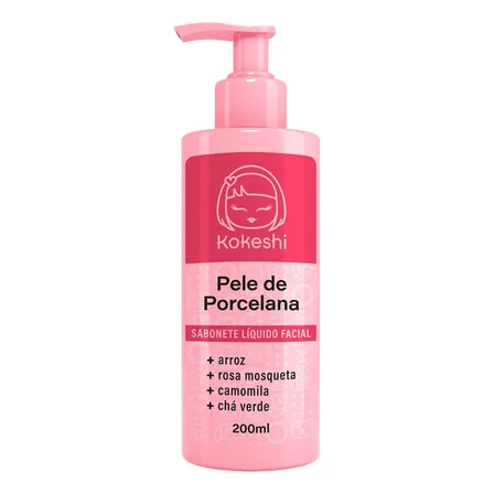 Sabonete Líquido Facial Pele De Porcelana Kokeshi Não Agride Pele Limpa E Suave Para Todos Os Tipos De Pele