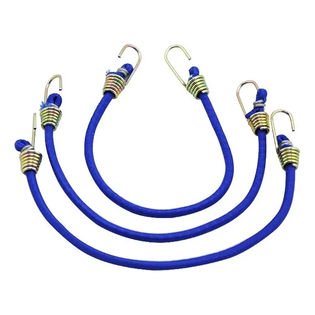 3 Ligas De Amarre Para Motorizado Equipaje Carga 40cm Azul