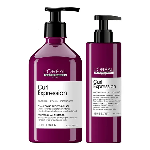 Shampoo Hidratante 500ml + Gel Rizos Loreal Curl Expression