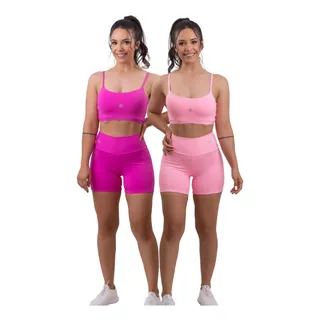 Kit Conjunto Bermuda E Top Academia Fitnes 4 Pçs Blackout Kit Conjunto Bermuda E Top Academia Fitnes 4 Pçs Blackout