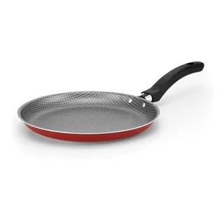 Panquequeira Frigideira Panqueca Crepe Teflon Antiaderente Cor Vermelho Panquequeira Frigideira Panqueca Crepe Teflon Antiaderente Cor Vermelho