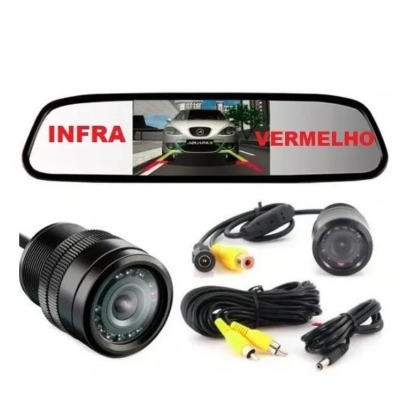 Espelho Retrovisor Interno + Câmera De Ré Infra Ecosport
