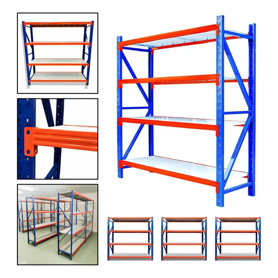 Pack 3 Estantes Metálicos Rack 200 X 200 X 60cm Ensamblado Sin Pernos 800kg Marca Aspor Material De Metal De Alta Calidad Oficinas Empresas Bodegas Racks Industriales