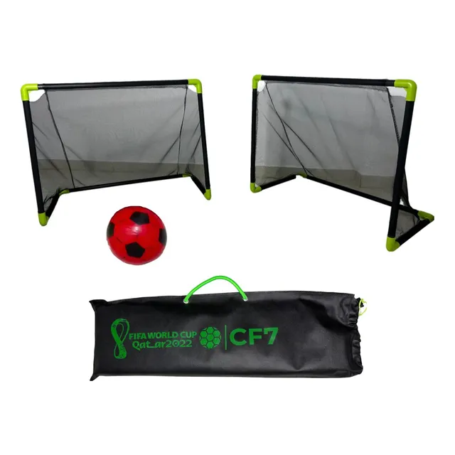 Cancha Mini Arquería Portería Con Malla Fútbol Niños X2