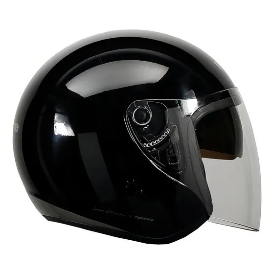 Capacete Moto Bieffe Allegro Classic Aberto Cor Preto com Grafite Tamanho do capacete 58