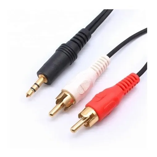 Cable De Audio 2 Rca Audio A Auxiliar 1.5m