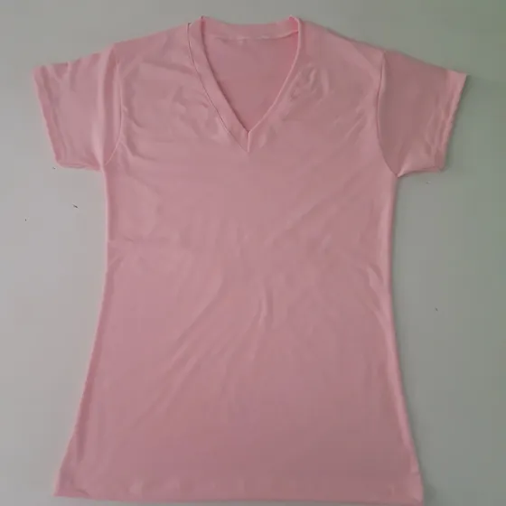 Franelas Unicolor Para Damas Cuello Redondo O En V