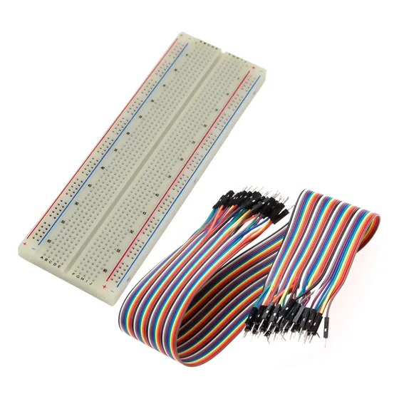 Kit Protoboard 830 Puntos + 40 Cables Macho Macho Dupont
