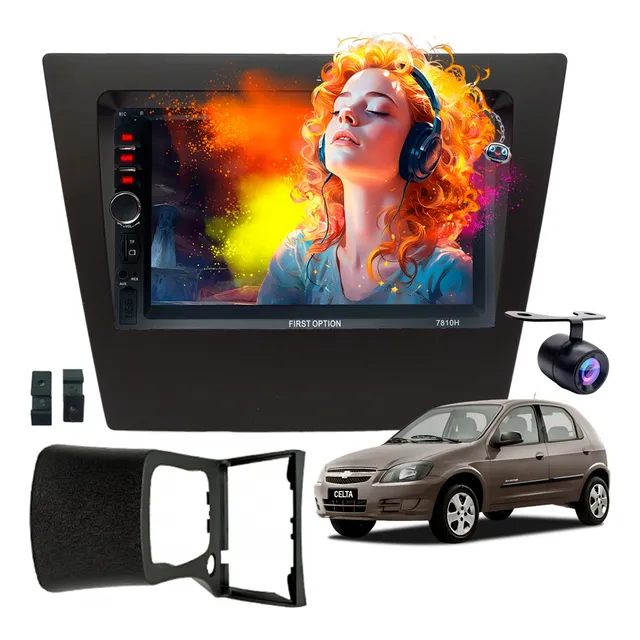 Multimídia Gm Celta G2 2006/2015 E Prisma 2006/2012 Moldura