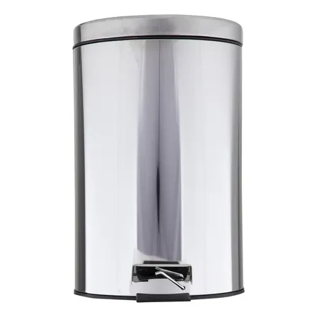 Lixeira Ágata 12L Com Pedal Inox Mor
