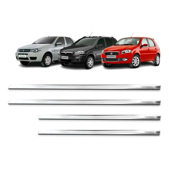Friso Lateral Cromado Palio G4 2010 2011 Mod Original 4p