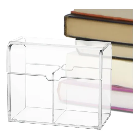 Caja Transparente De Acrílico Para Tarjetas Estuche Protecto